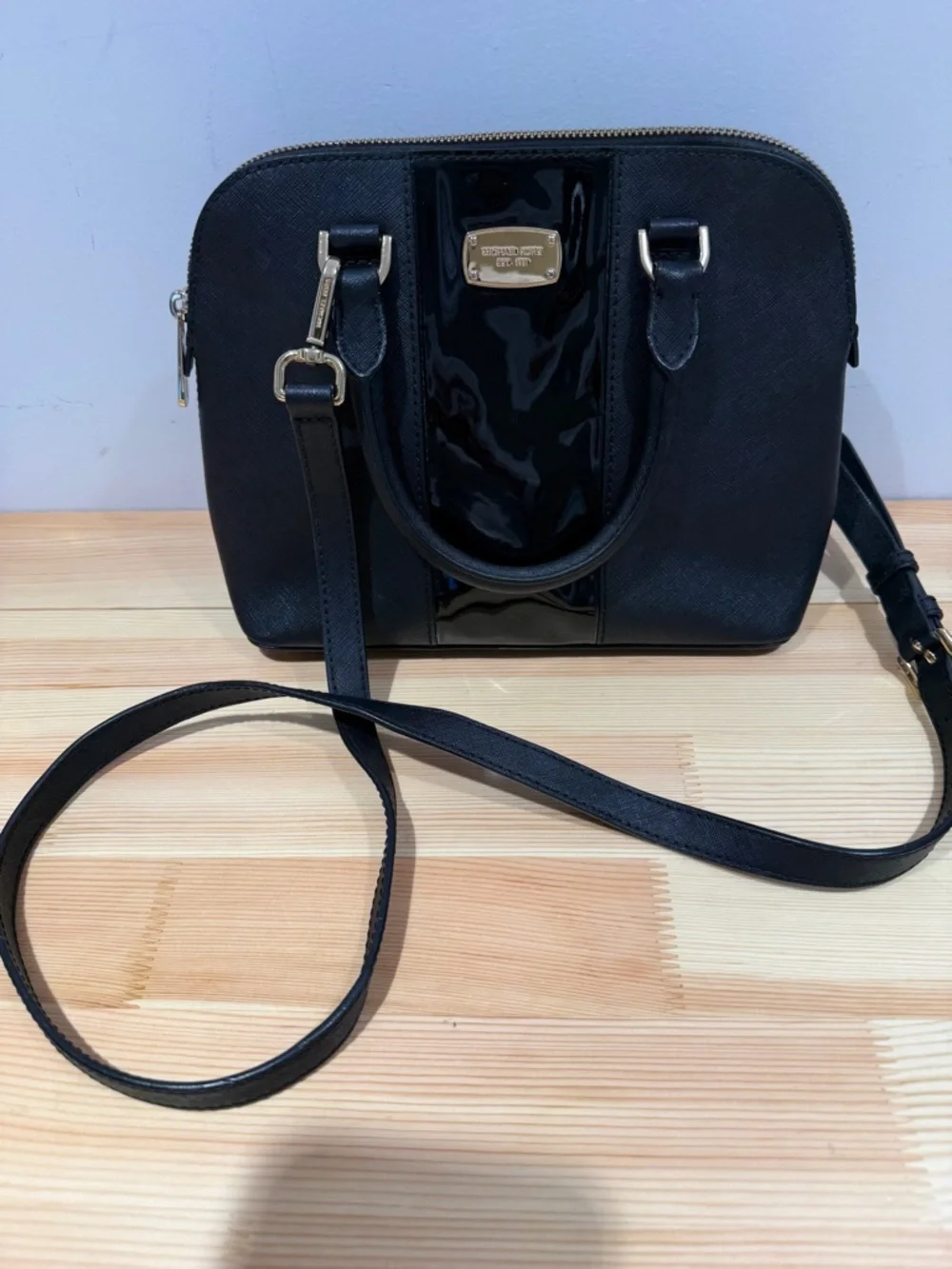 Michael Kors Cindy Large Dome Satchel - Saffiano & Patent